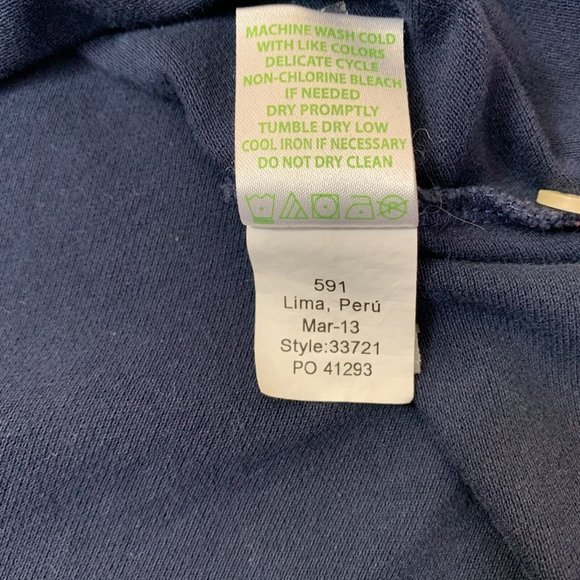 Lilly Pulitzer Short Sleeve Golf Tennis Polo Shirt Size Medium Blue Some Fading - Picture 7 of 7